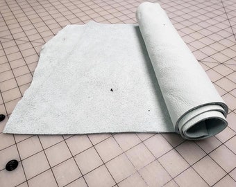 Off-White Cowhide Leather Section, 30" x 12", Ecoprinting Supplies