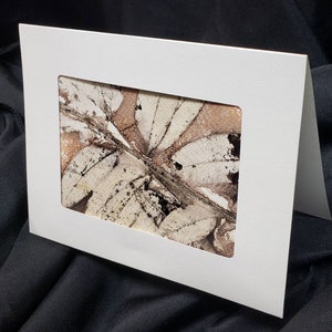 Cartes fabriquées à la main avec enveloppes, beaux dessins éco-imprimés par artiste, intérieur vierge, vœux, anniversaire, cartes de notes, qualité élégante