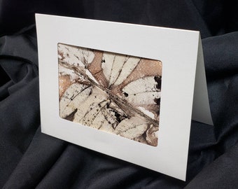 Handcrafted Cards with Envelopes, Beautiful Ecoprinted Designs by Artist, Blank Inside, Greeting, Birthday, Note Cards, Elegant Quality