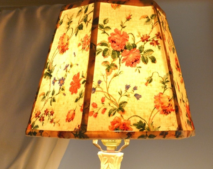 Rare Vintage Rose Lamp Shade by Artemis Studio Shabby Chic Etsy