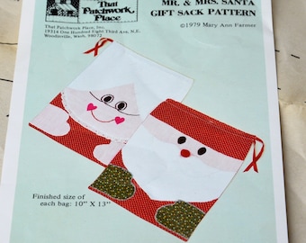 Santa Gift Sack Sewing Pattern: Vintage Christmas Decor DIY