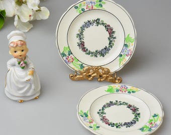 Assiettes fleuries Late Spode Copeland, lot de céramiques à collectionner