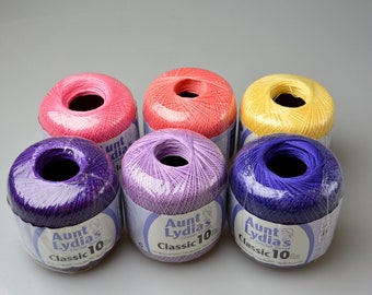 Crochet Cotton Thread Classic Size 10 100% Mercerized Cotton for Crochet & Embroidery Craft Aunt Lydia's Crochet Thread by Coats and Clark