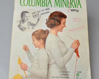 Vintage Knitting Bookt Teach Yourself to Knit the Easy Way by Columbia Minerva