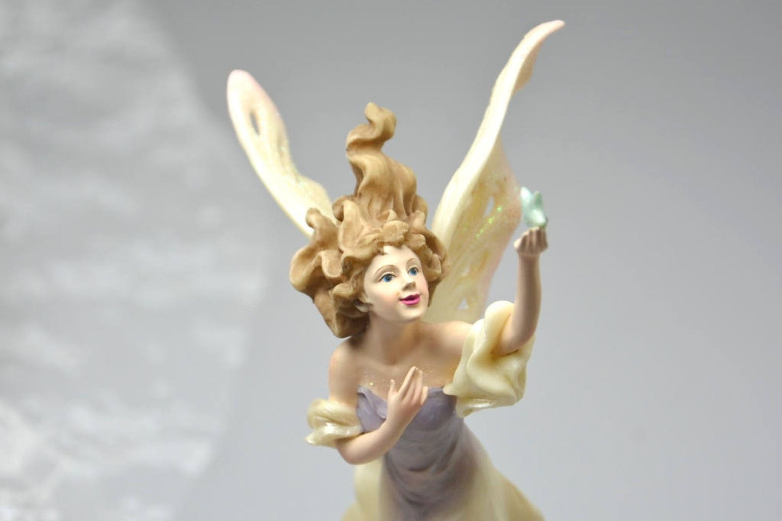 Vintage Fairy Figurine Reach For The Stars The Enchanted Etsy