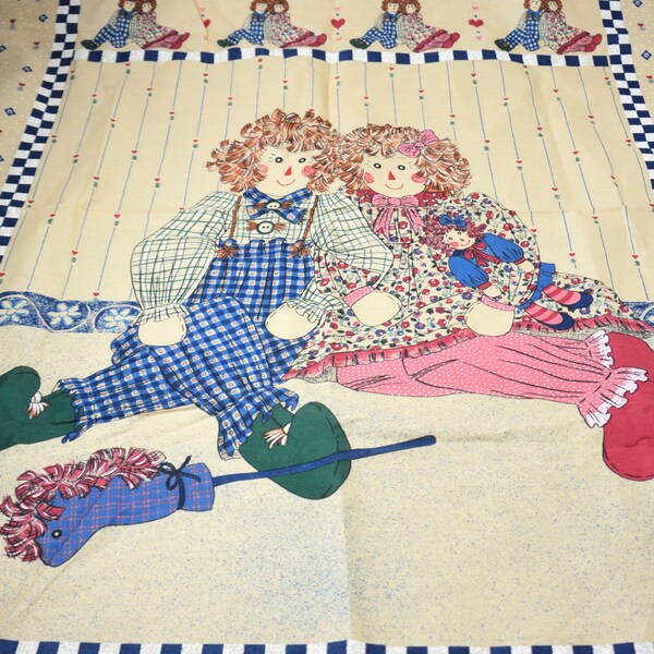 Raggedy Ann and Andy Fabric - Etsy