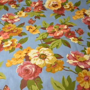 Floral Canvas Fabric Print Cotton  Victorian Style Flower Home Decor fabric for DIY Pillow, Table Runner, Lampshade, Tote Bag Cotton