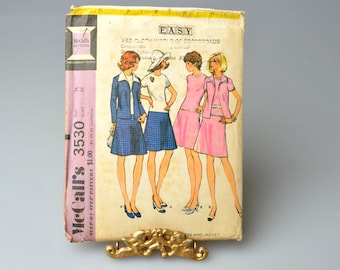 1970s McCall's 3530 Kleid & Jacke Schnittmuster - Büste 36
