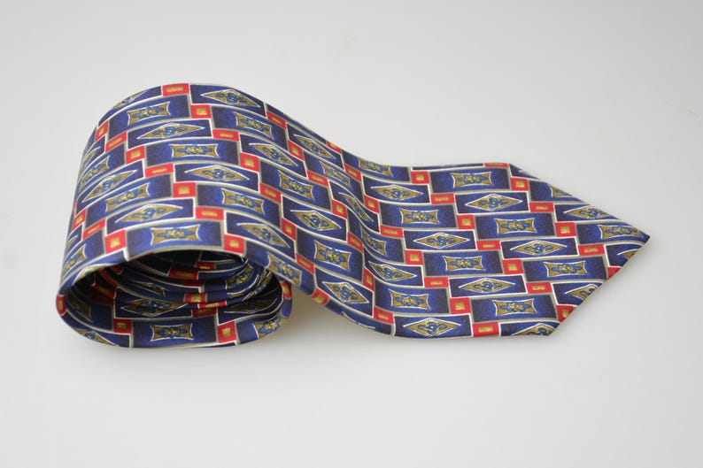 Vintage 100% Silk Tie by Barrington Unisex Fashion Accessory Trend Detail image 7