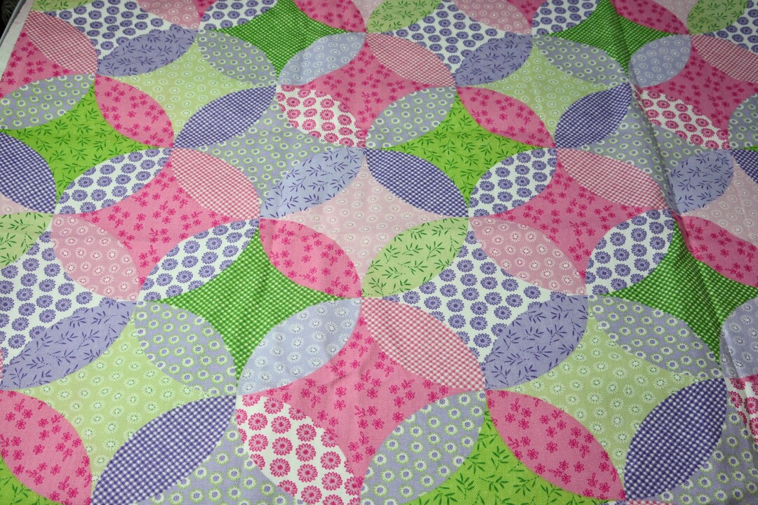 Faux Patchwork Fabric: Pastel Cotton Canvas, 46