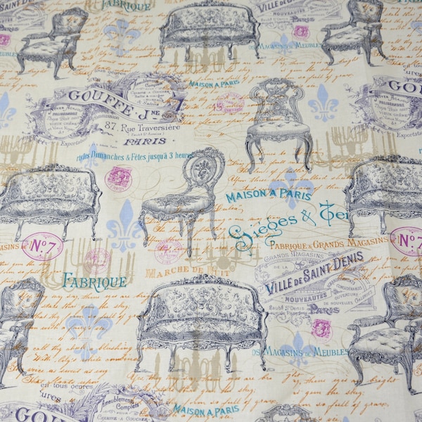 French Themed Fabric - Etsy