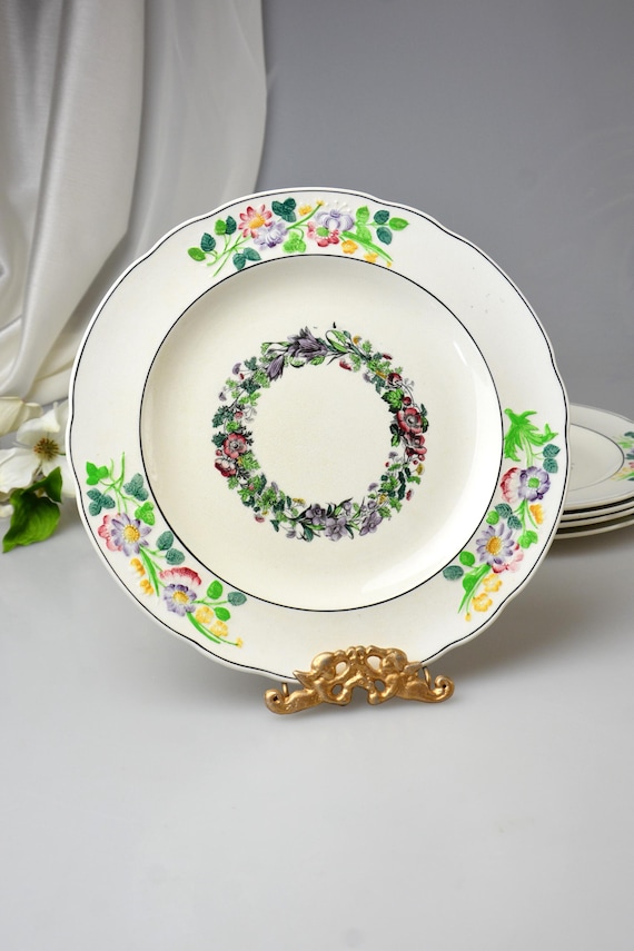 Copeland Late Spode Floral Ceramic Plate Set (5)