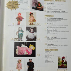 Craft Magazine Soft Dolls & Animals July 2009 DIY Doll Pattern Designer Doll 90 Dolls of All Kinds image 2