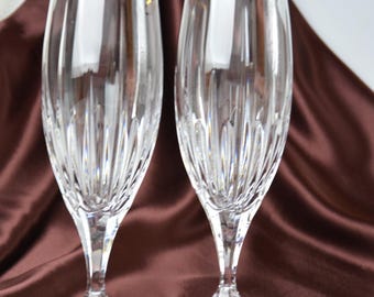 Set of 2 Blown Glass Iced Beverage Golden Lights by Mikasa Crafted In Slovenia