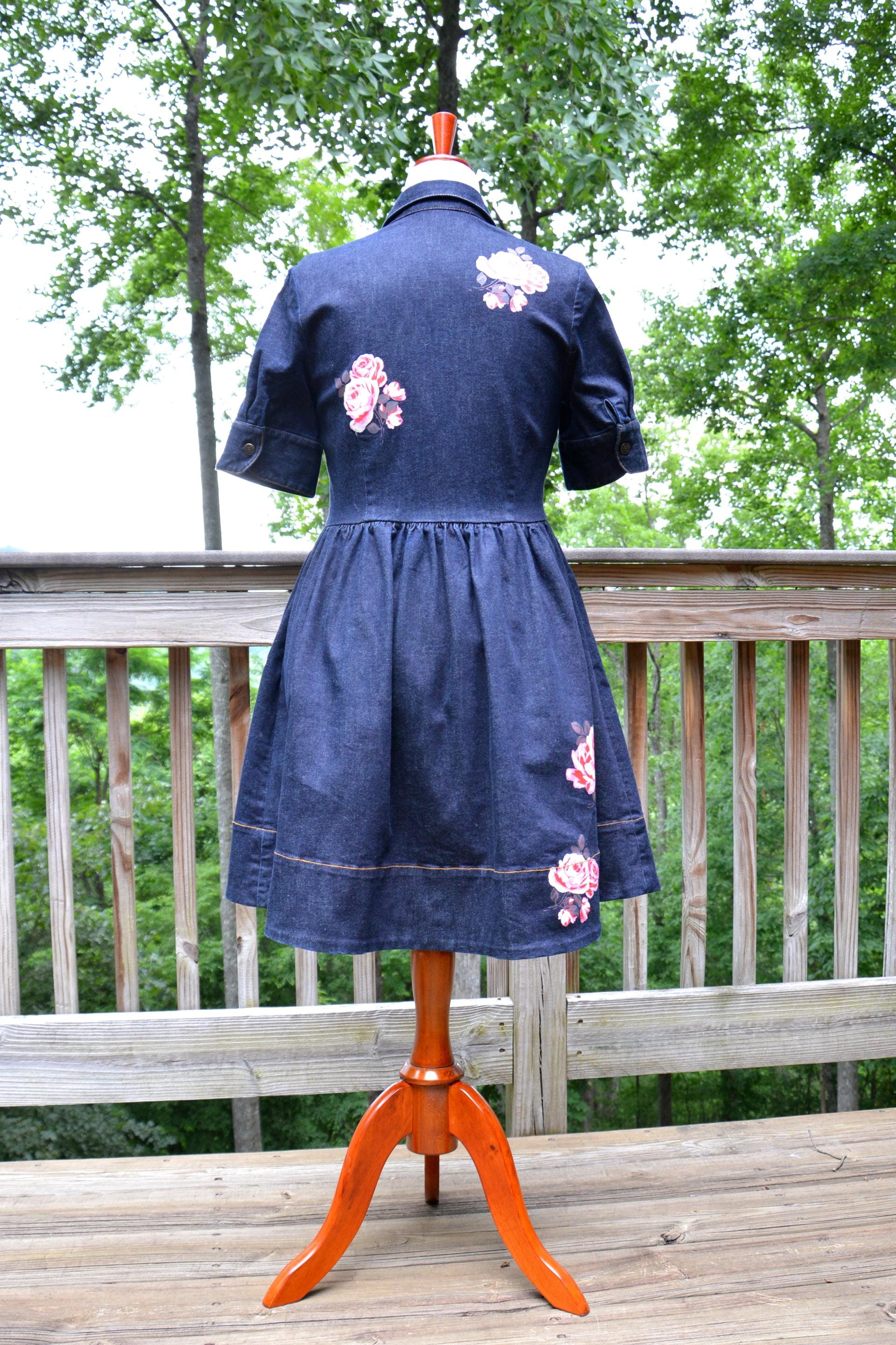 white christmas dresses Rosette Denim Mini Tube Dress in Light-Denim main image 0