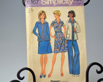 Vintage 1973 Einfachheit Schnittmuster 6167: Miss Size 16, Büste 96 cm