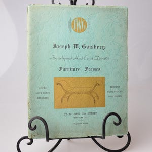 Rare Collectible Catalog Book Joseph W Ginsberg Fine Imported Hand Carved Decorative Furniture Frames