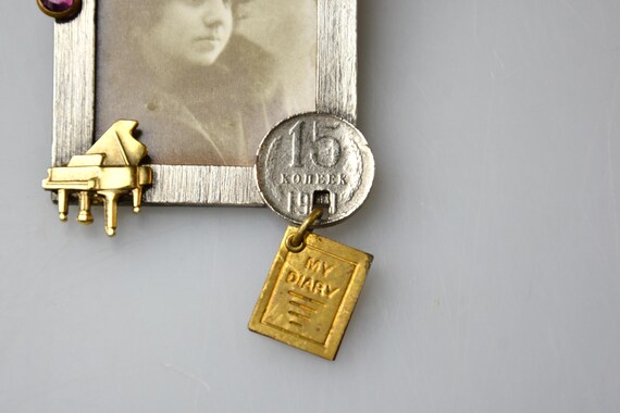 Vintage Mixed Assemblage with Found Objects Desig… - image 3