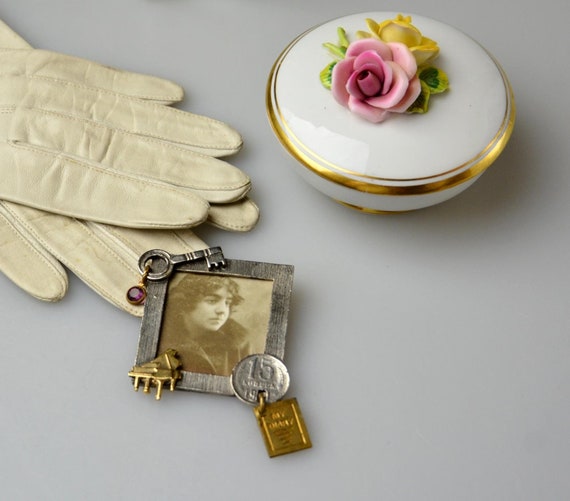 Vintage Mixed Assemblage with Found Objects Desig… - image 1