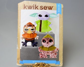 Patrón de costura para peluches extraterrestres Kwik Sew R10829