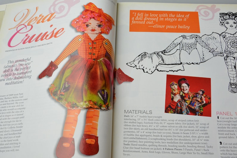 Craft Magazine Soft Dolls & Animals July 2009 DIY Doll Pattern Designer Doll 90 Dolls of All Kinds image 4