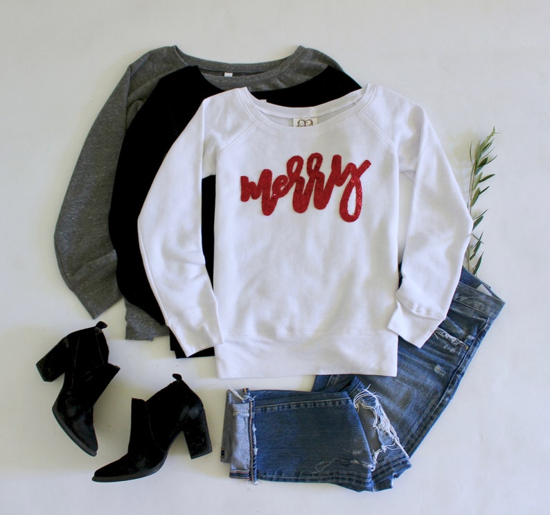 Sequin Patch Christmas Element Sweatshirt main image 1