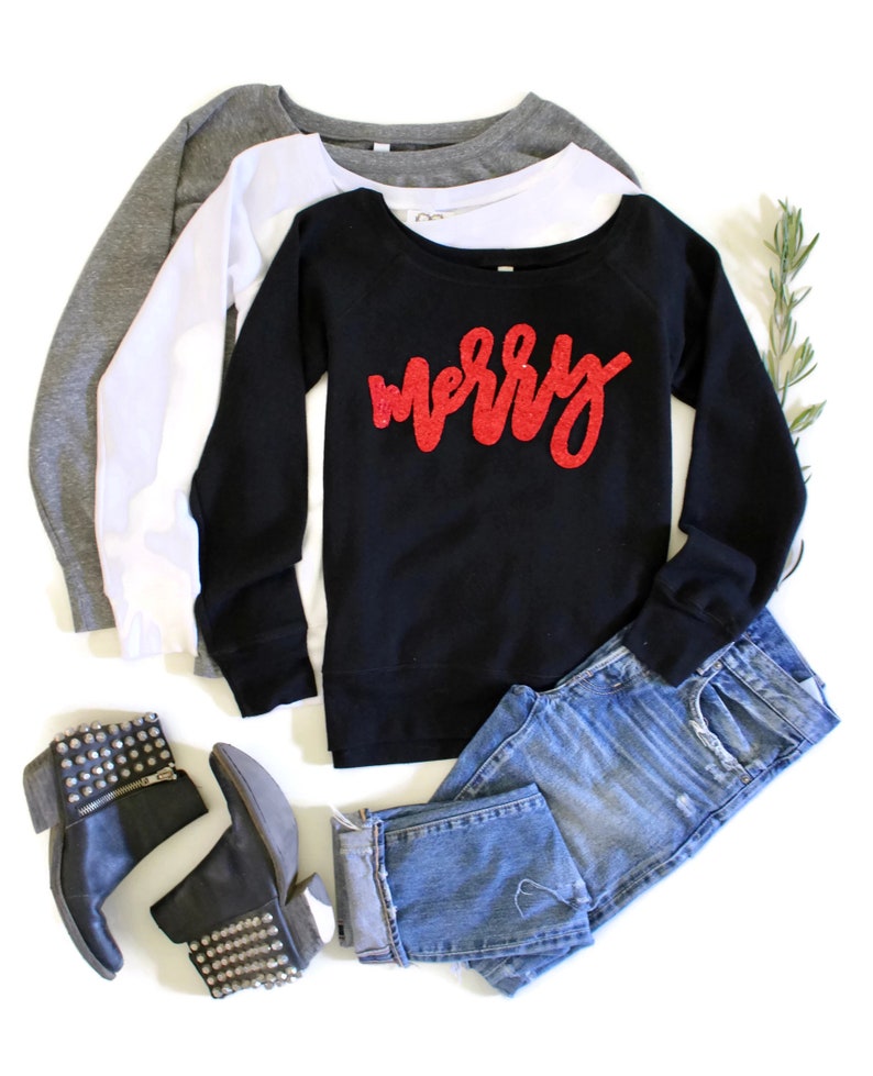 Sequin Patch Christmas Element Sweatshirt main image 0