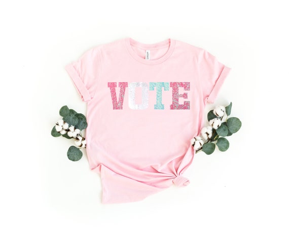 Sequin Vote Shirt Womens T Shirt Pastel USA Fourth of July