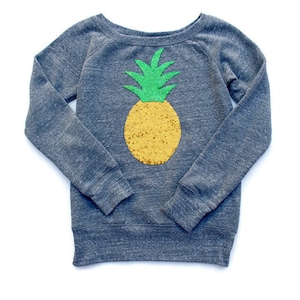 Pineapple Shirt. Sequin Pineapple Patch Sweatshirt Jumper. - Etsy