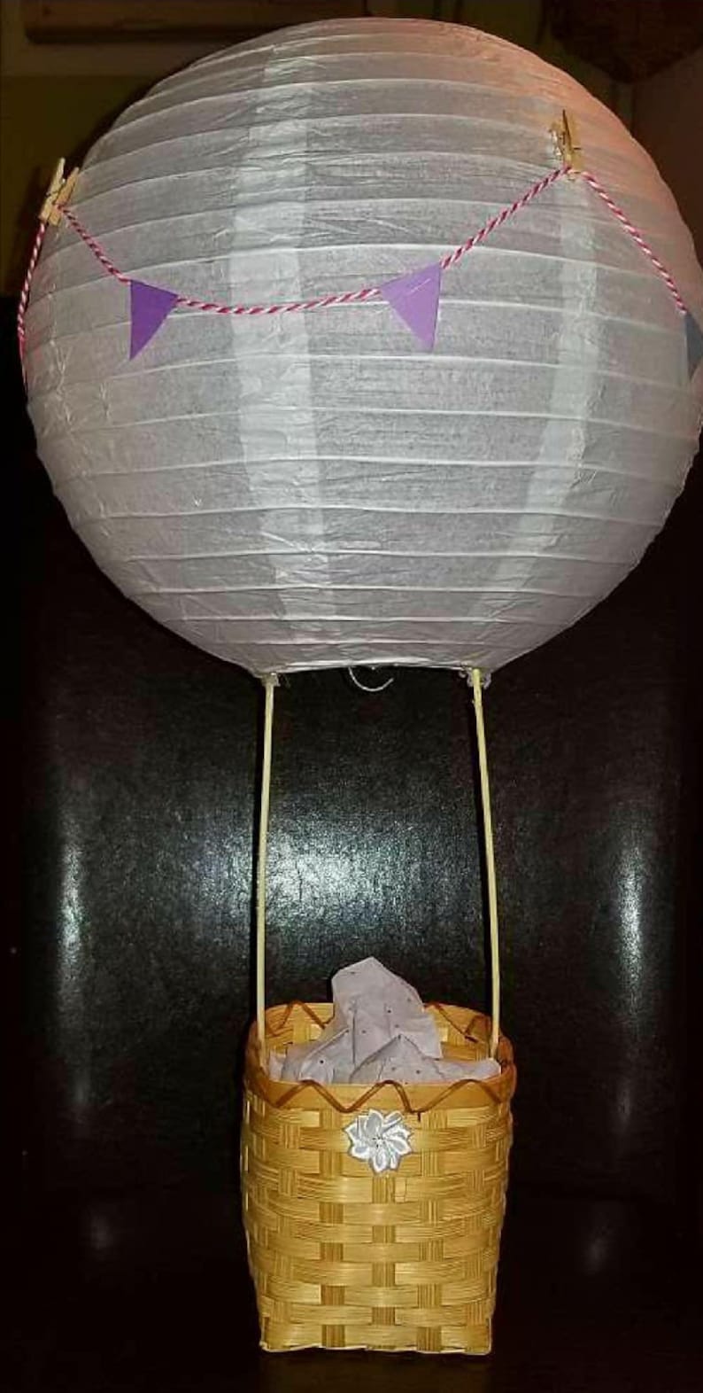 Birthday Party Baptism Centerpiece or Night Light Hot Air Balloon Centerpiece Baby Shower Gender Reveal Baby Shower Centerpiece