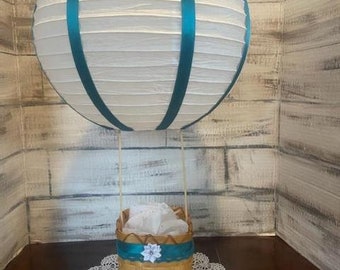 Hot Air Balloon Party Wedding Centerpiece or Nursery Decoration Can Be Reuse as a Night Light