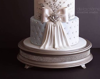 18 inch Champagne Gold Diamond Wedding Cake Stand