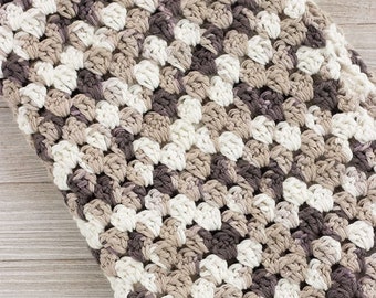 Patrón de paño de cocina a rayas estilo abuela a crochet - Producto digital únicamente