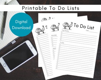 Lista de tareas para pollos / Imprimible