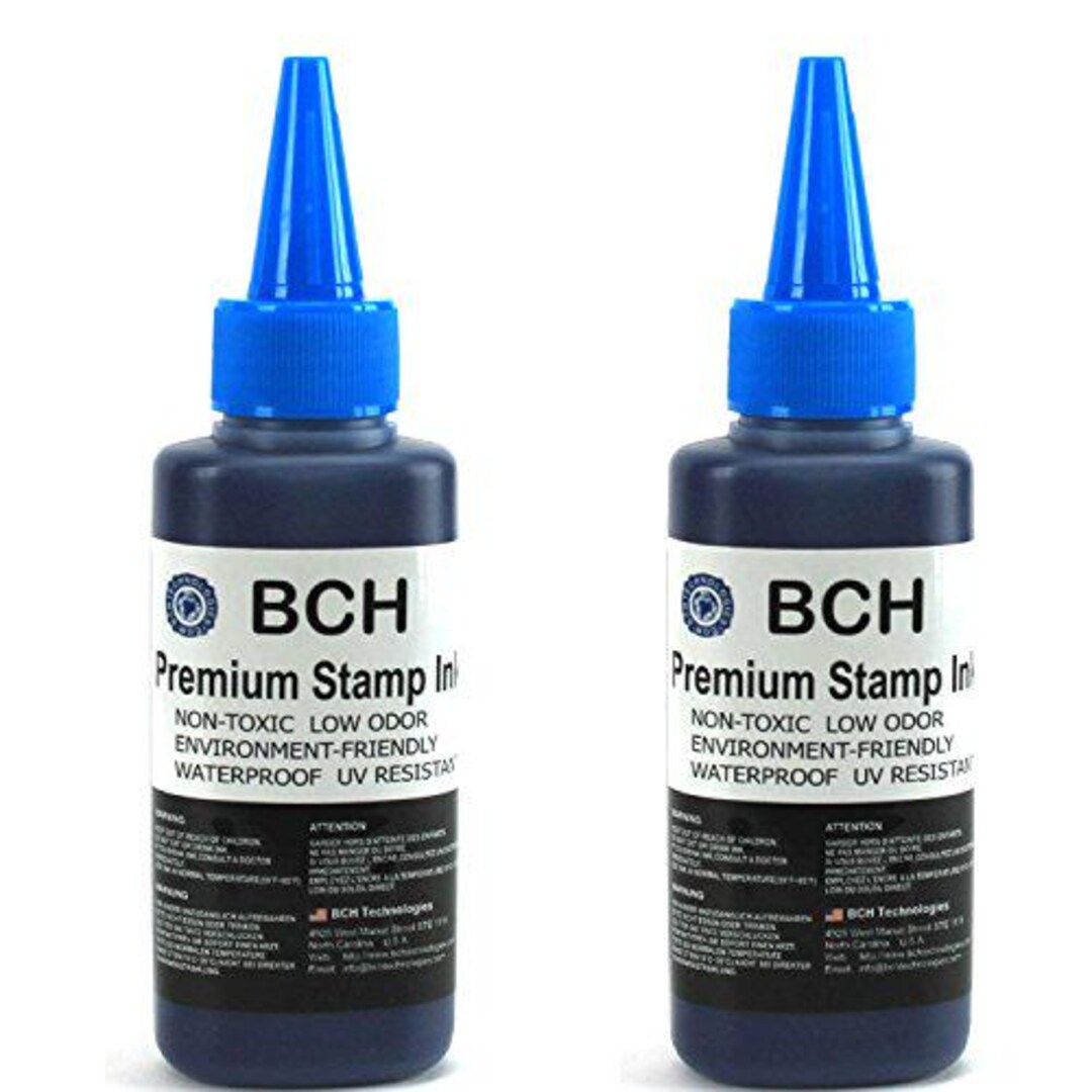 BCH 製 2X ブルー スタンプ インク詰め替え バルク - プレミアム グレード - 1 ボトルあたり 2.5 オンス (75 ml) インク -  Etsy 日本