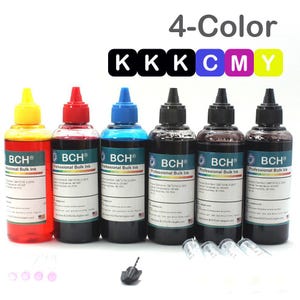 600ml 4-Color Canon Refill Ink Kit – Bulk UV Dye for Inkjet Printers CIS CISS
