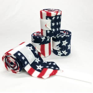 POLO WRAPS - Red White Blue  USA Flag Print - Horse & Pony Sizes by BobbiGees