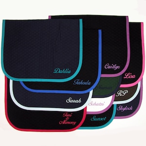 English Baby Saddle Pad - Pony Size 24&quot;x36&quot; - Custom Made with Personalized Embroidery by BobbiGee&#39;s