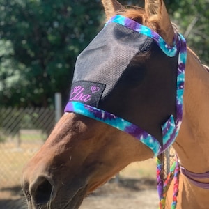 Custom Made Embroidered HORSE FLY MASK by BobbiGee&#39;s