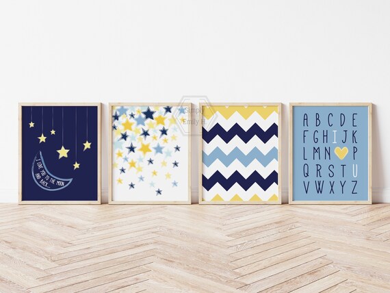 PRINTABLE I Love You to the Moon and Back Group of 4 8x10 | Etsy