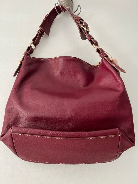 Vintage Dooney & Bourke dark burgundy handbag - image 2