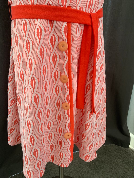 Vintage 1960s Salmon Dress | M - image 3