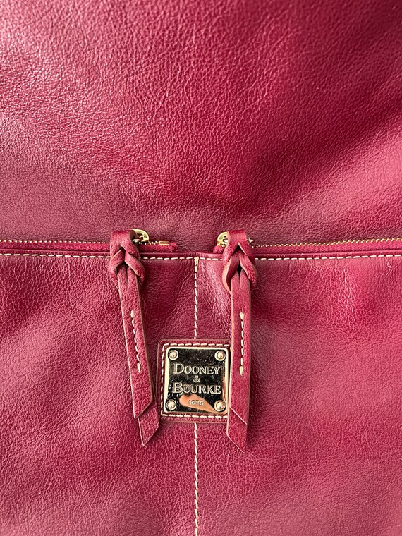 Vintage Dooney & Bourke dark burgundy handbag - image 3