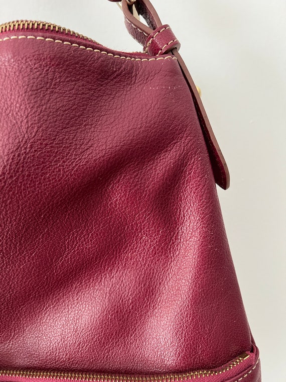 Vintage Dooney & Bourke dark burgundy handbag - image 6