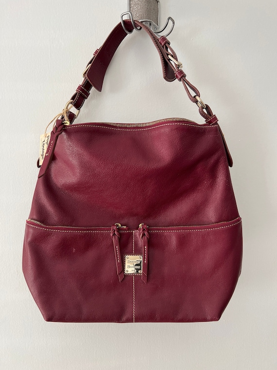 Vintage Dooney & Bourke dark burgundy handbag - image 1