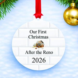 Home remodeling Christmas Ornament: Choice of Home, Kitchen, Money Pit, or Bathroom , add date