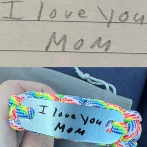 Personalized Handwriting Paracord Bracelet: Sentimental Keepsake for Men or Women