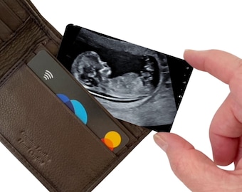 Personalized Ultrasound Wallet Card - Father to Be Gift - 1st Father's Day