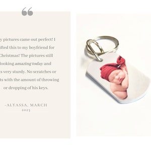 Pregnancy announcement, Dad to be ultrasound keychain, Sonogram photo keychain with custom quote, Baby scan gift, Sentimental gift immagine 6