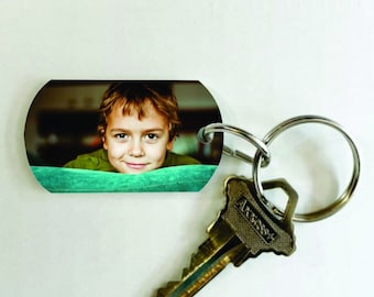 Dad keychain | Photo keychain | Picture Keychain | Sentimental gift | Gifts for him | Dog tag keychain - Birthday present